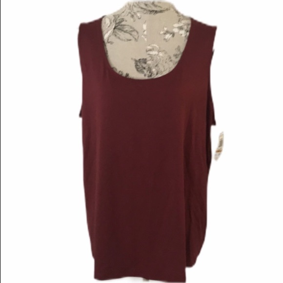 Charter Club Tops - 𝅺🆕 Charter Club Cranberry Tank 3X